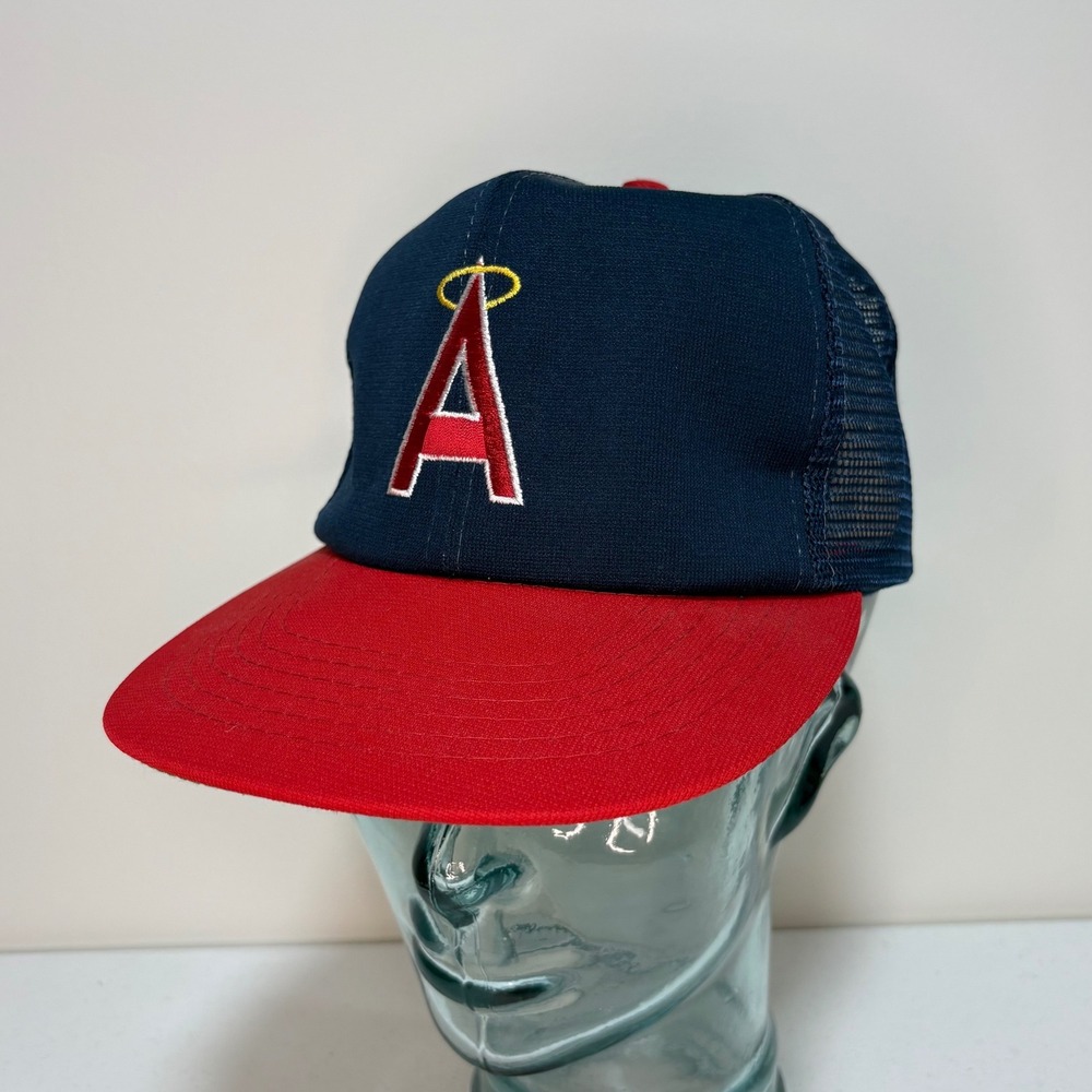 Vintage 90s AJD California Angels Trucker Hat Snapback
